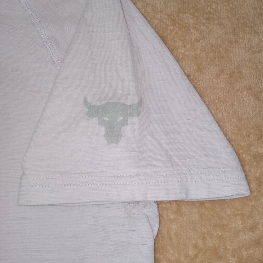Under Armour Project Rock Hooded‎ Shirt Loose Fit Small Gray - Picture 6 of 12
